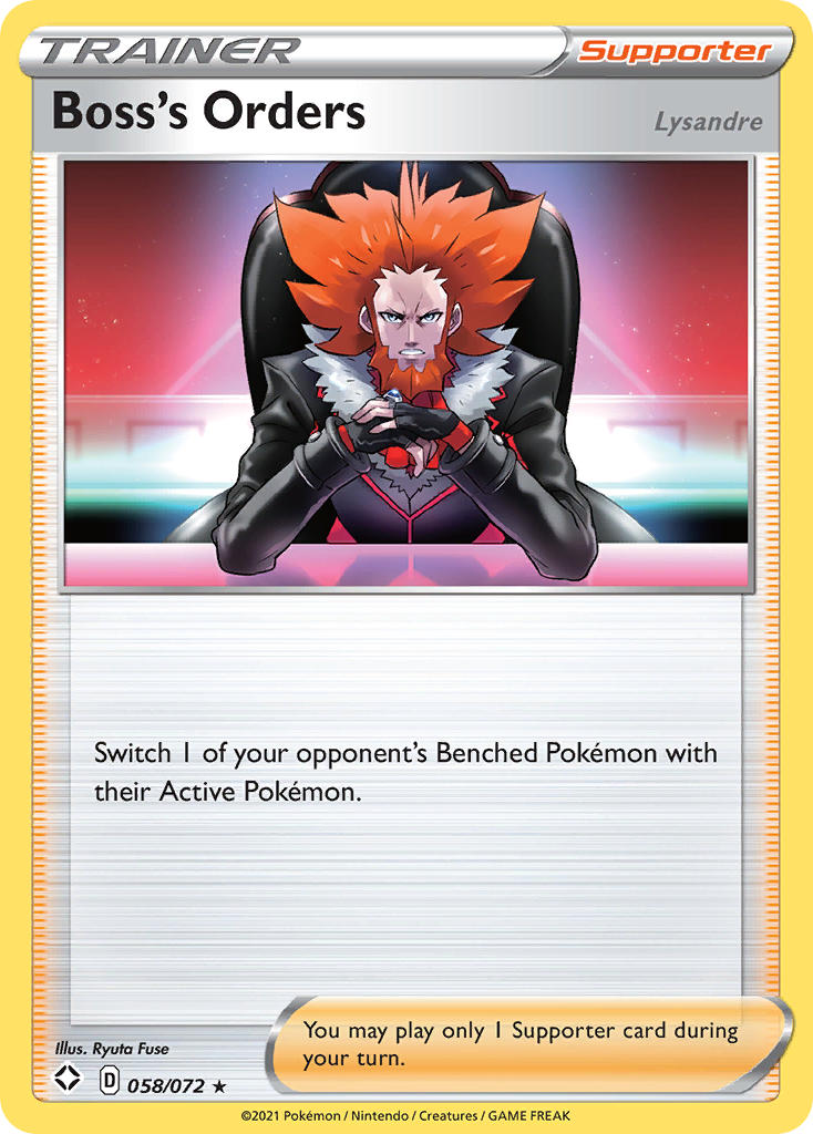 (058/072) Pokemon TCG Shining Fates Single: Boss's Orders Rare
