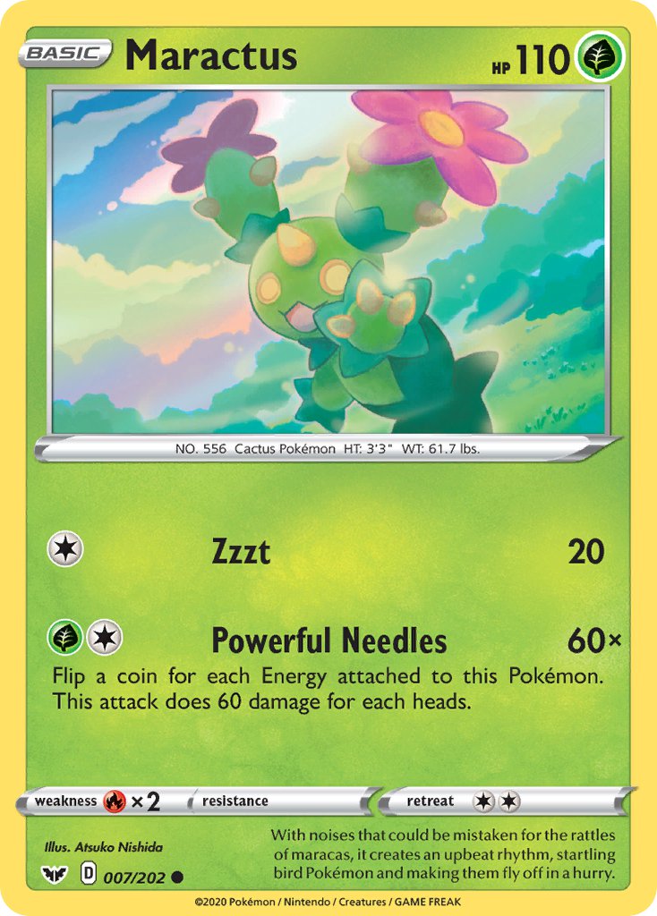 (007/202) Pokemon TCG Sword & Shield Single: Maractus Common