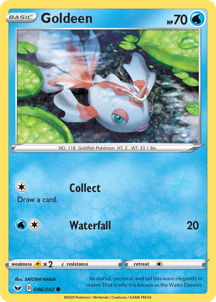 (046/202) Pokemon TCG Sword & Shield Single: Goldeen Common