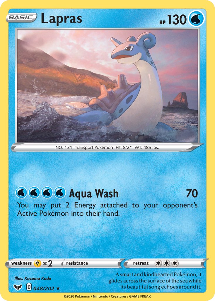 (048/202) Pokemon TCG Sword & Shield Single: Lapras Rare