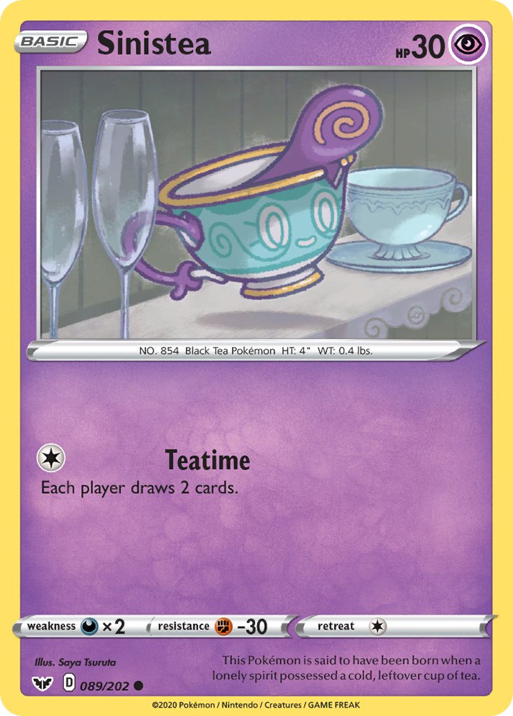 (089/202) Pokemon TCG Sword & Shield Single: Sinistea Common