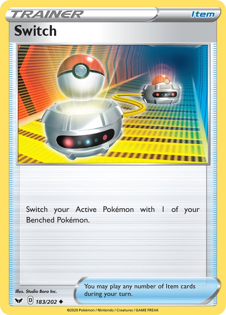(183/202) Pokemon TCG Sword & Shield Single: Switch Uncommon