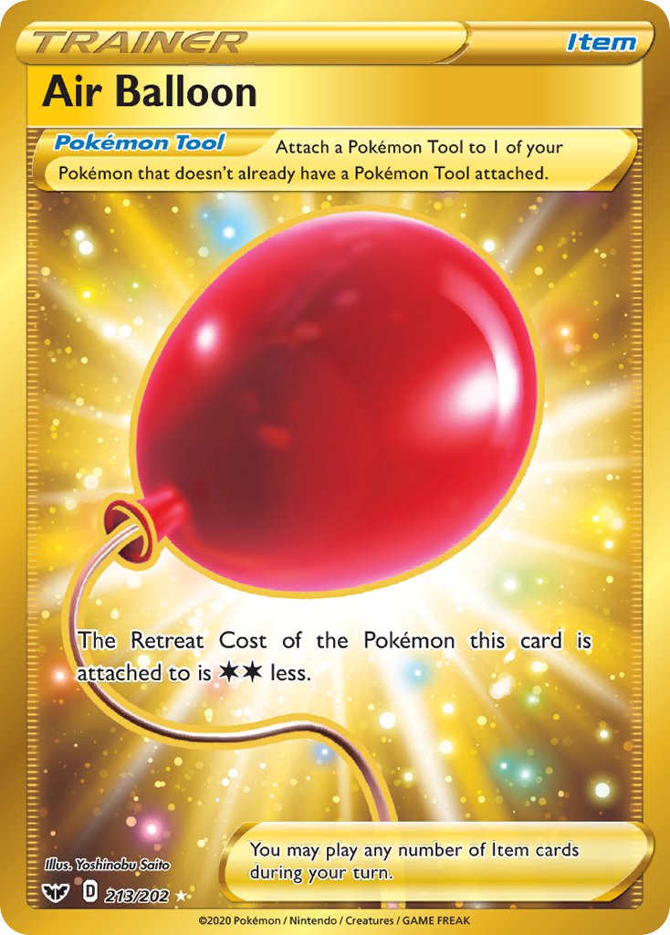 (213/202) Pokemon TCG Sword & Shield Single: Air Balloon Secret Rare