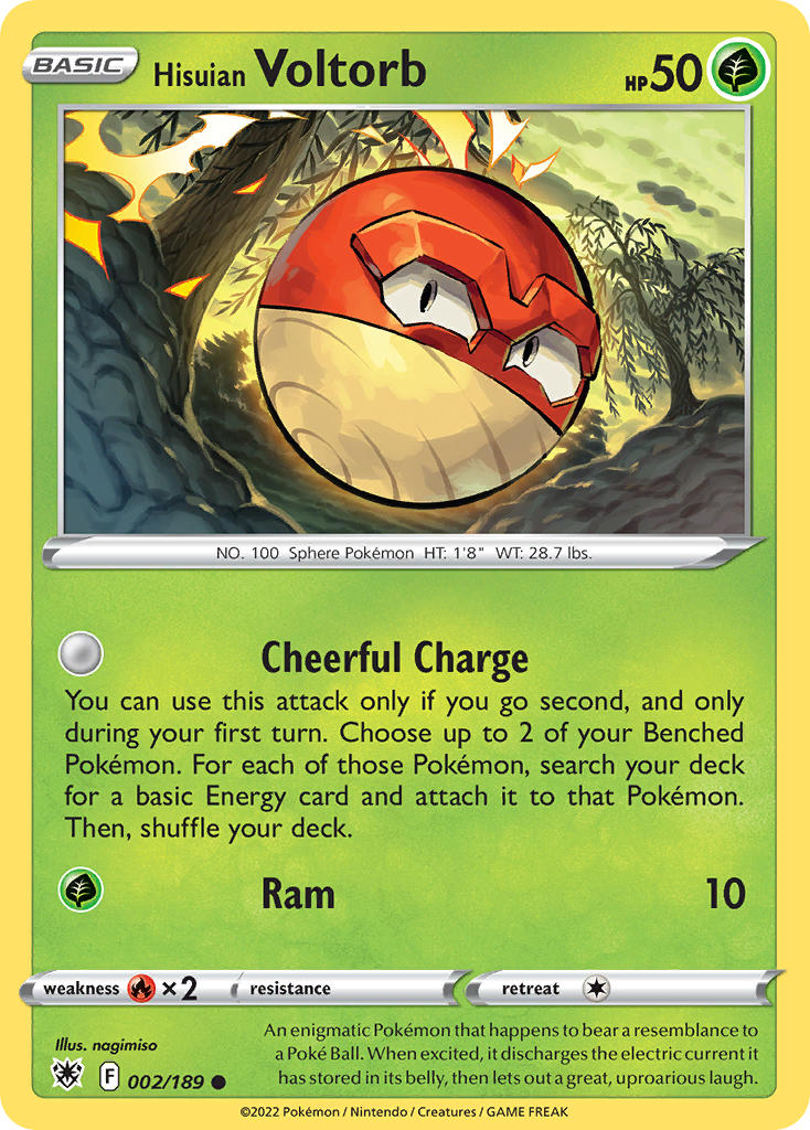 (002/189) Pokemon TCG Astral Radiance Single: Hisuian Voltorb Common