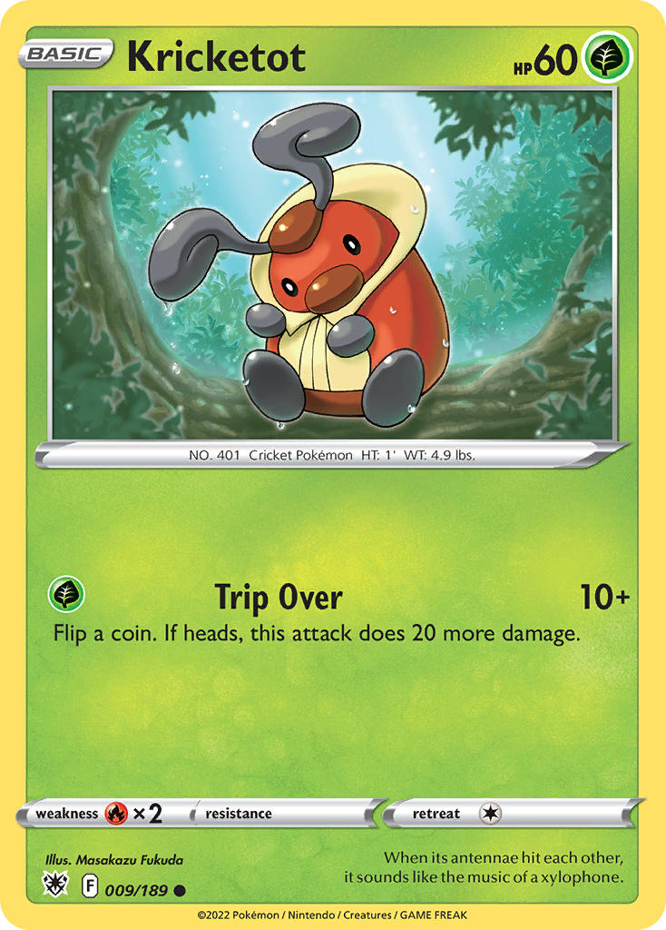 (009/189) Pokemon TCG Astral Radiance Single: Kricketot Common