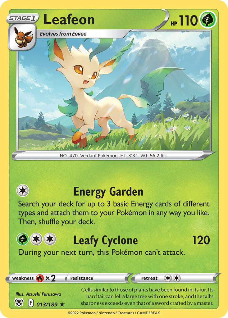 (013/189) Pokemon TCG Astral Radiance Single: Leafeon Rare