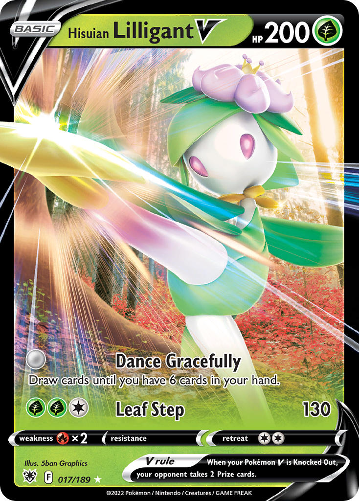 (017/189) Pokemon TCG Astral Radiance Single: Hisuian Lilligant V Ultra Rare