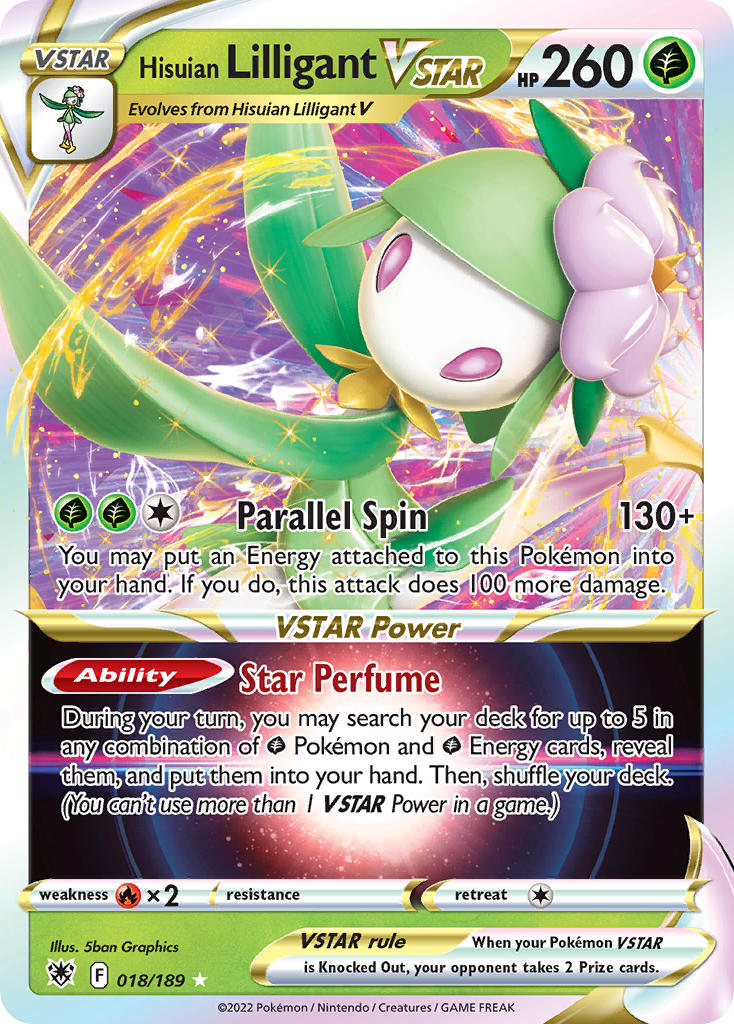 (018/189) Pokemon TCG Astral Radiance Single: Hisuian Lilligant VSTAR Ultra Rare