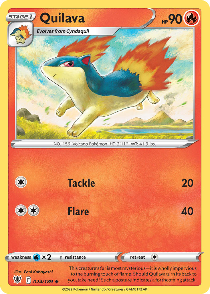 (024/189) Pokemon TCG Astral Radiance Single: Quilava Uncommon