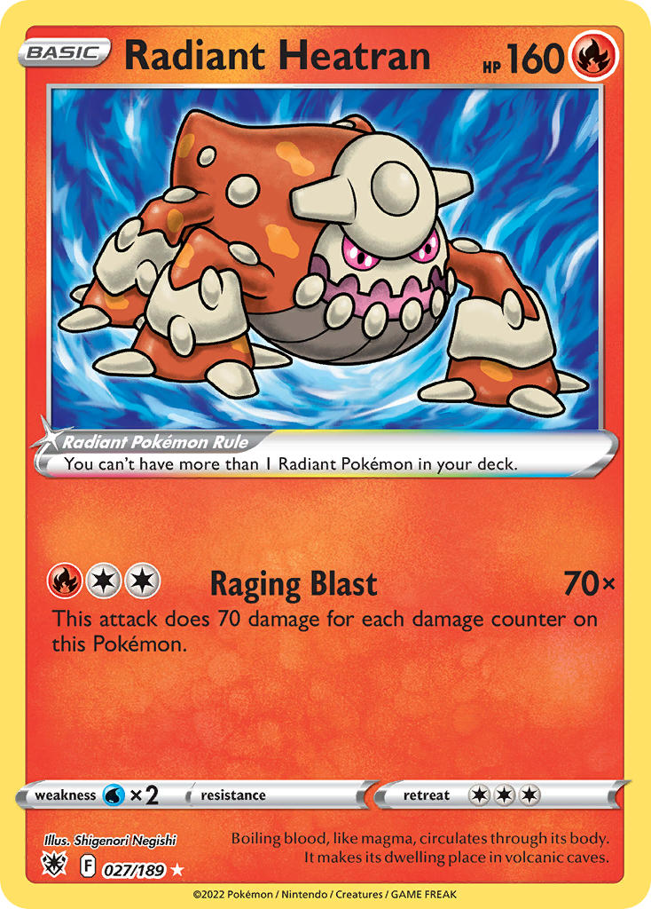 (027/189) Pokemon TCG Astral Radiance Single: Radiant Heatran Ultra Rare