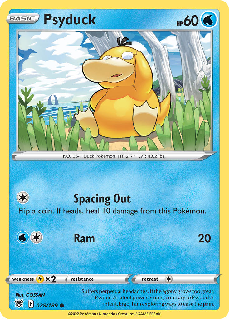 (028/189) Pokemon TCG Astral Radiance Single: Psyduck Common