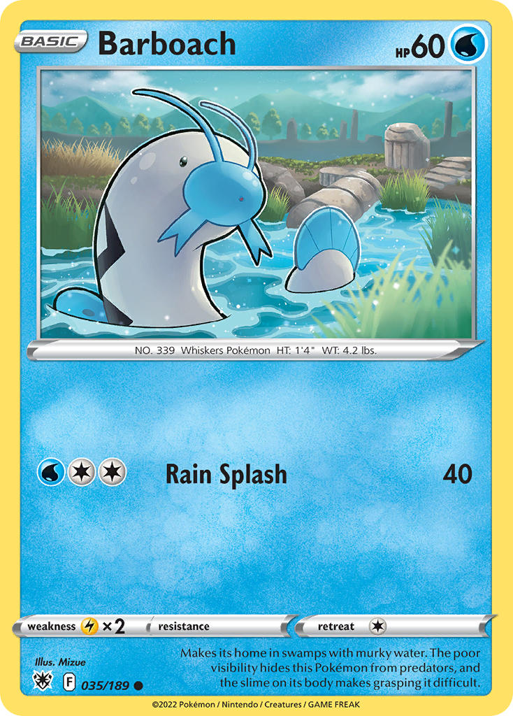 (035/189) Pokemon TCG Astral Radiance Single: Barboach Common