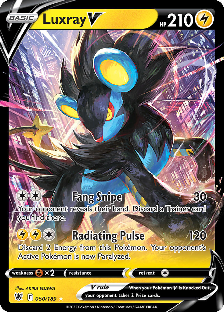 (050/189) Pokemon TCG Astral Radiance Single: Luxray V Ultra Rare