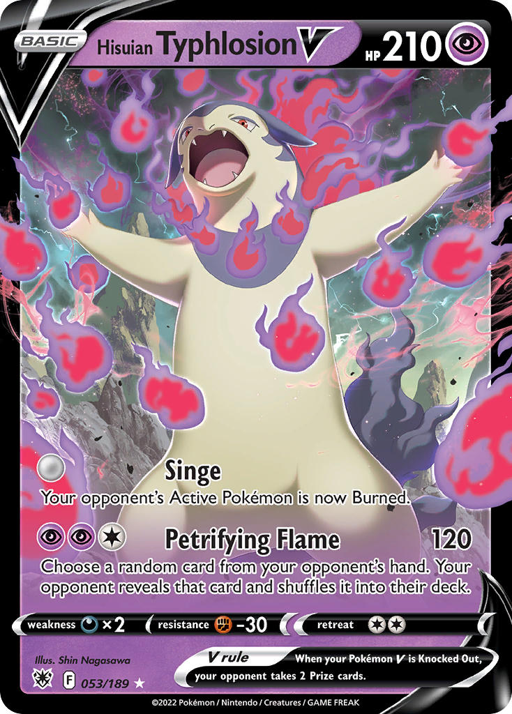 (053/189) Pokemon TCG Astral Radiance Single: Hisuian Typhlosion V Ultra Rare