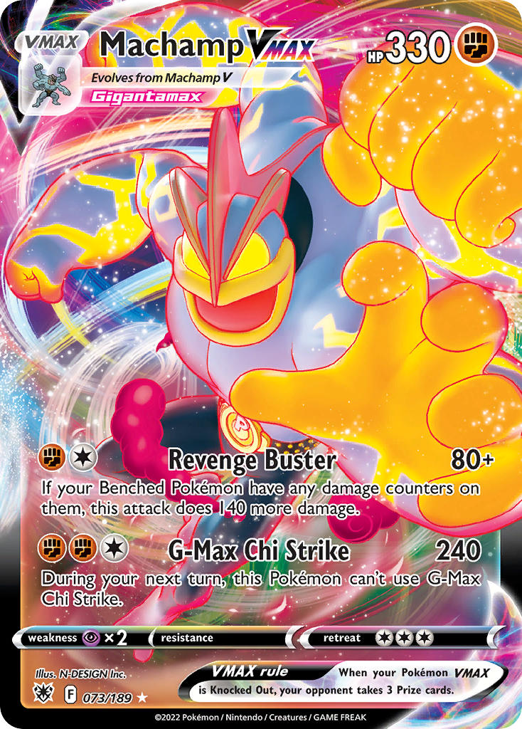 (073/189) Pokemon TCG Astral Radiance Single: Machamp VMAX Ultra Rare