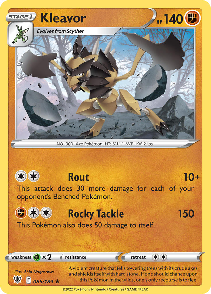 (085/189) Pokemon TCG Astral Radiance Single: Kleavor Reverse Holo Rare