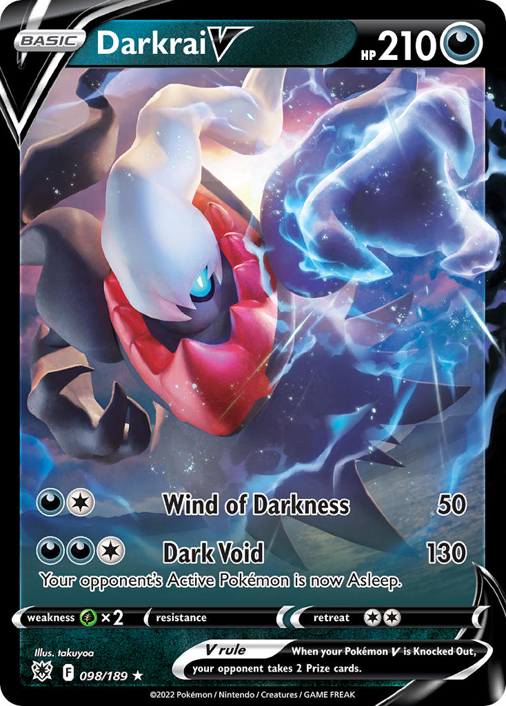(098/189) Pokemon TCG Astral Radiance Single: Darkrai V Ultra Rare