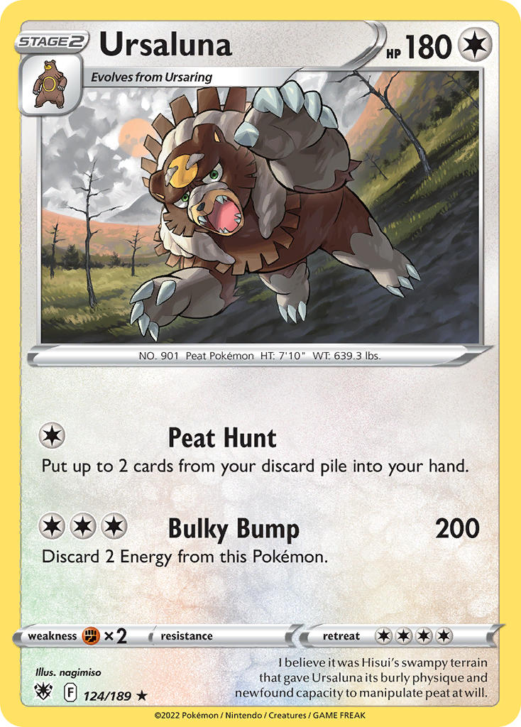 (124/189) Pokemon TCG Astral Radiance Single: Ursaluna Rare