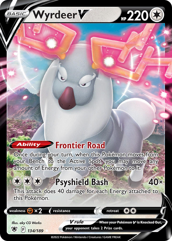 (134/189) Pokemon TCG Astral Radiance Single: Wyrdeer V Ultra Rare