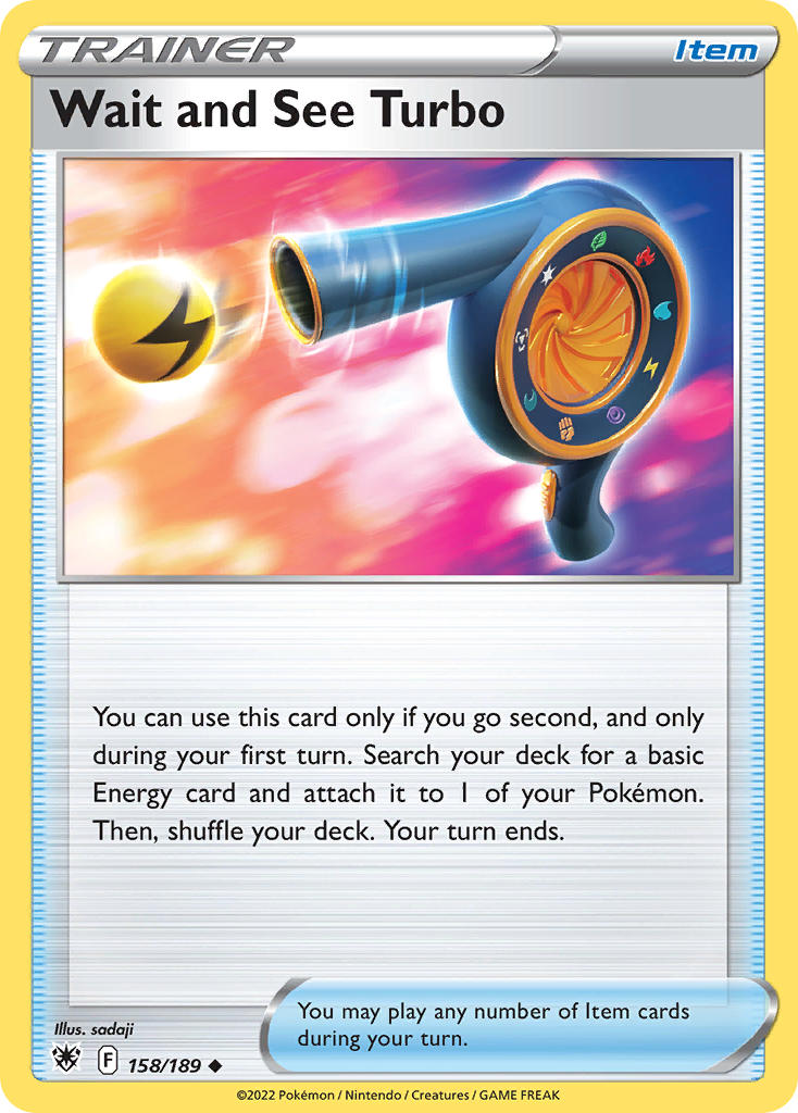 (158/189) Pokemon TCG Astral Radiance Single: Wait and See Turbo Reverse Holo Uncommon