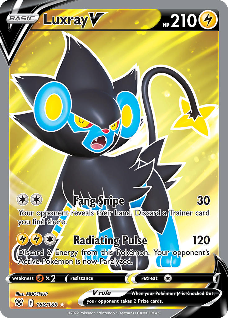 (168/189) Pokemon TCG Astral Radiance Single: Luxray V Ultra Rare