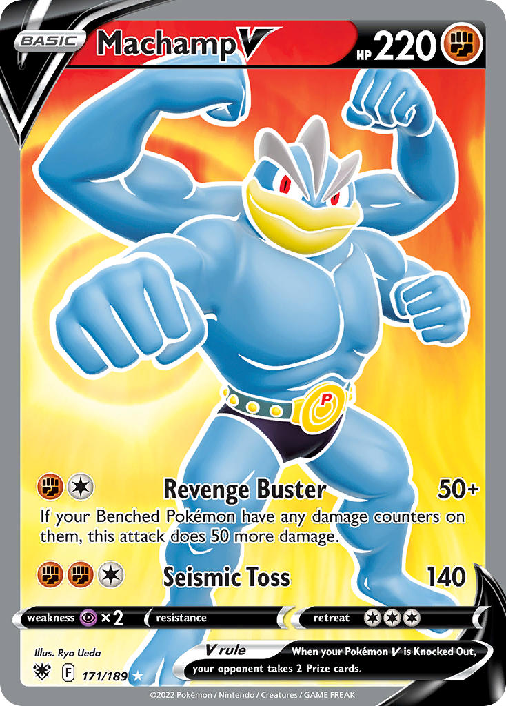 (171/189) Pokemon TCG Astral Radiance Single: Machamp V Ultra Rare