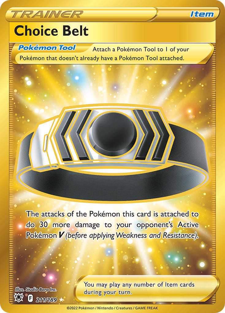 (211/189) Pokemon TCG Astral Radiance Single: Choice Belt Secret Rare