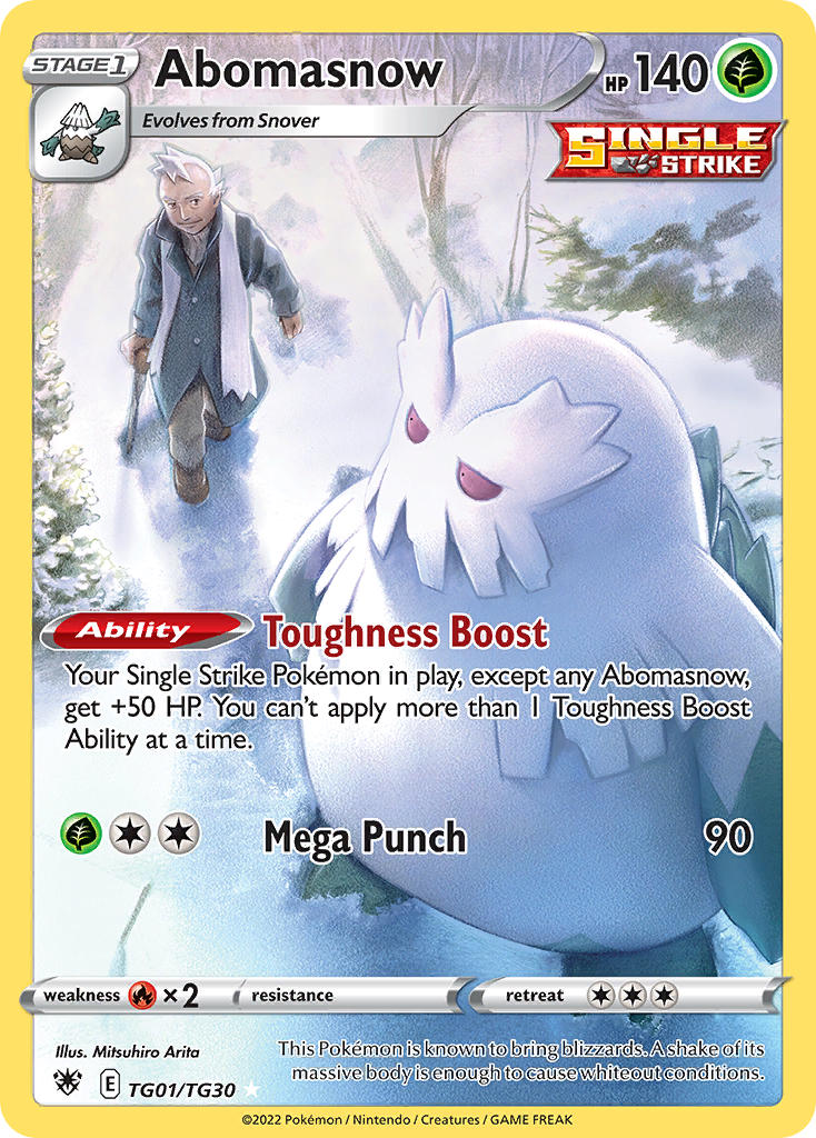 (TG01/TG30) Pokemon TCG Astral Radiance Single: Abomasnow Holo Rare