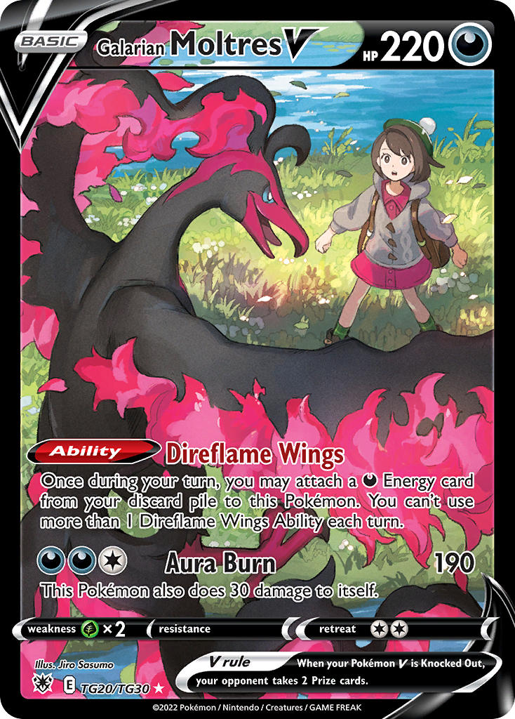 (TG20/TG30) Pokemon TCG Astral Radiance Single: Galarian Moltres V Ultra Rare