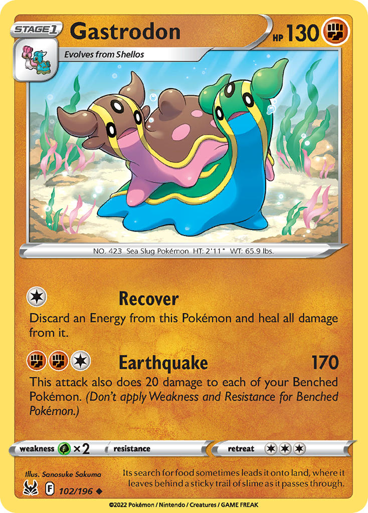 (102/196) Pokemon TCG Lost Origin Single: Gastrodon Uncommon
