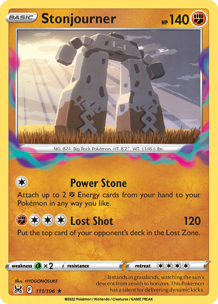 (111/196) Pokemon TCG Lost Origin Single: Stonjourner Rare