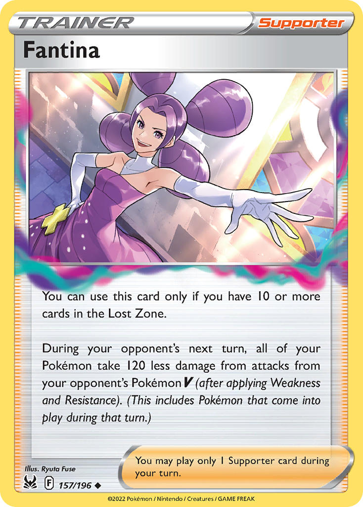 (157/196) Pokemon TCG Lost Origin Single: Fantina Reverse Holo Uncommon