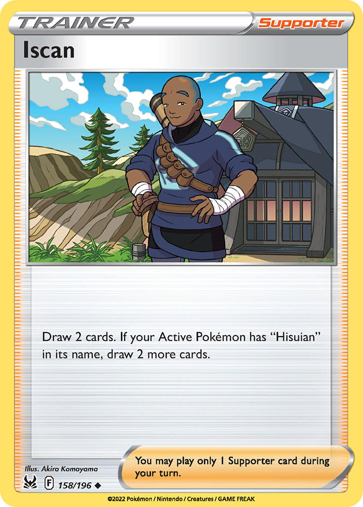 (158/196) Pokemon TCG Lost Origin Single: Iscan Reverse Holo Uncommon