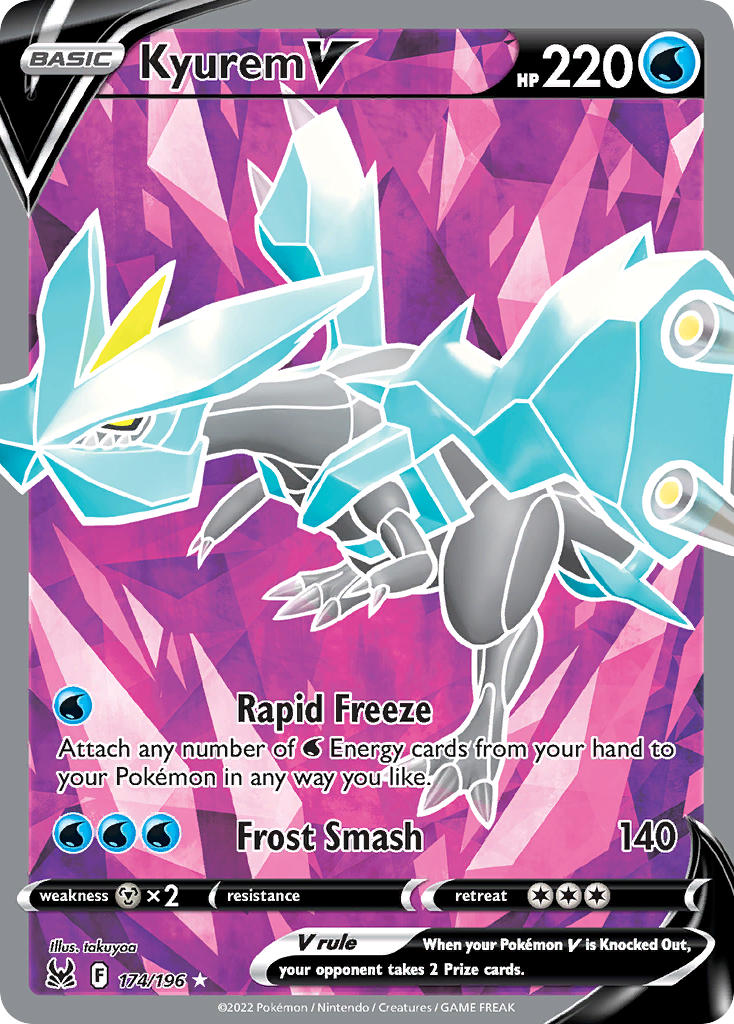 (174/196) Pokemon TCG Lost Origin Single: Kyurem V Ultra Rare