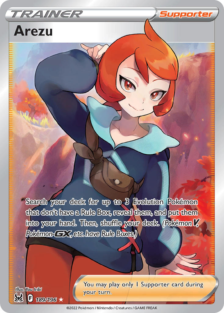 (189/196) Pokemon TCG Lost Origin Single: Arezu Ultra Rare