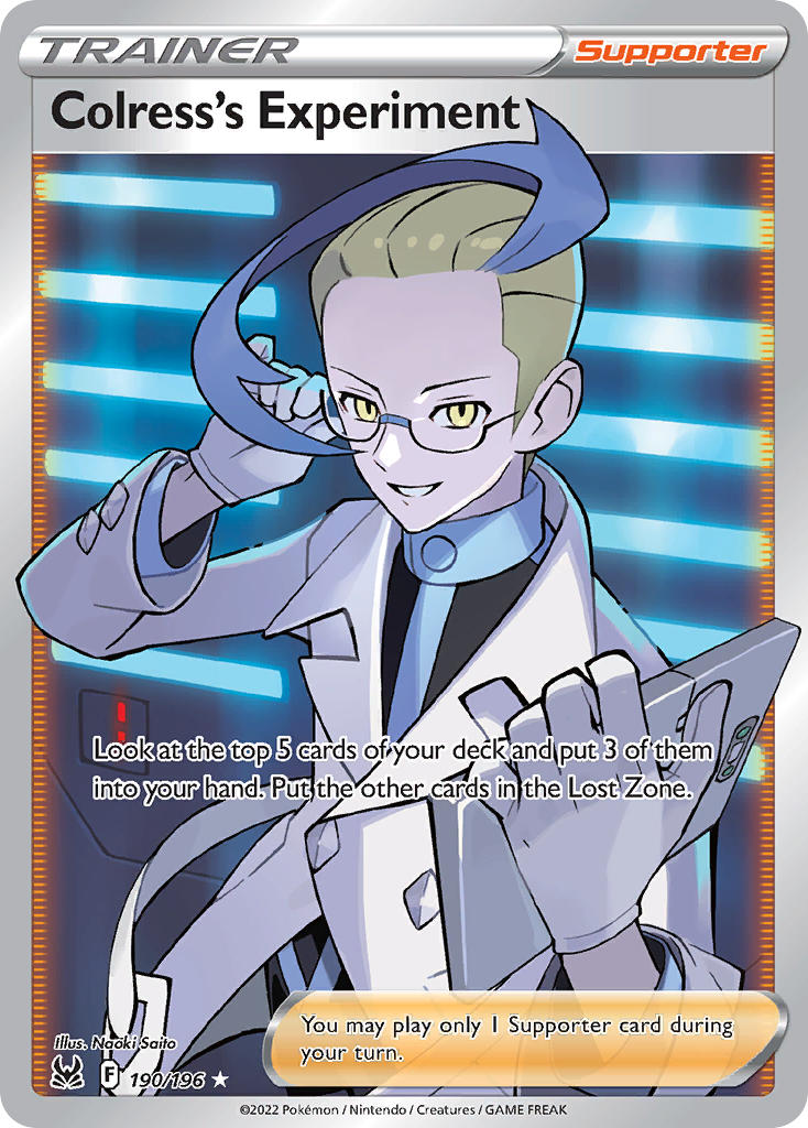 (190/196) Pokemon TCG Lost Origin Single: Colress's Experiment Ultra Rare
