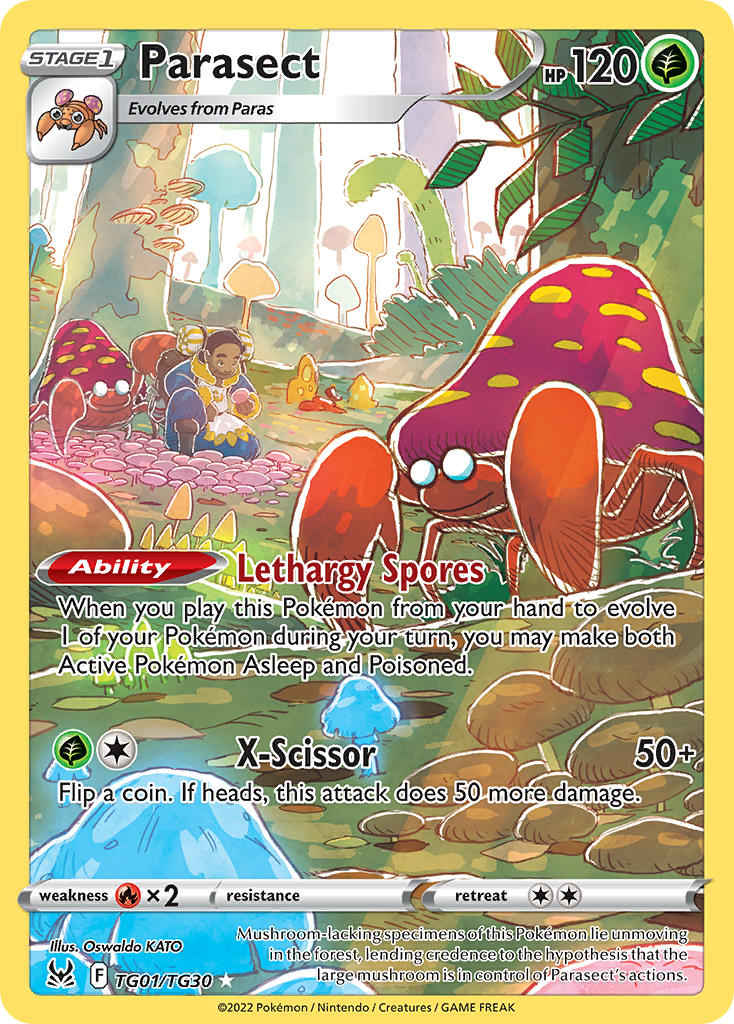 (TG01/TG30) Pokemon TCG Lost Origin Single: Parasect Holo Rare