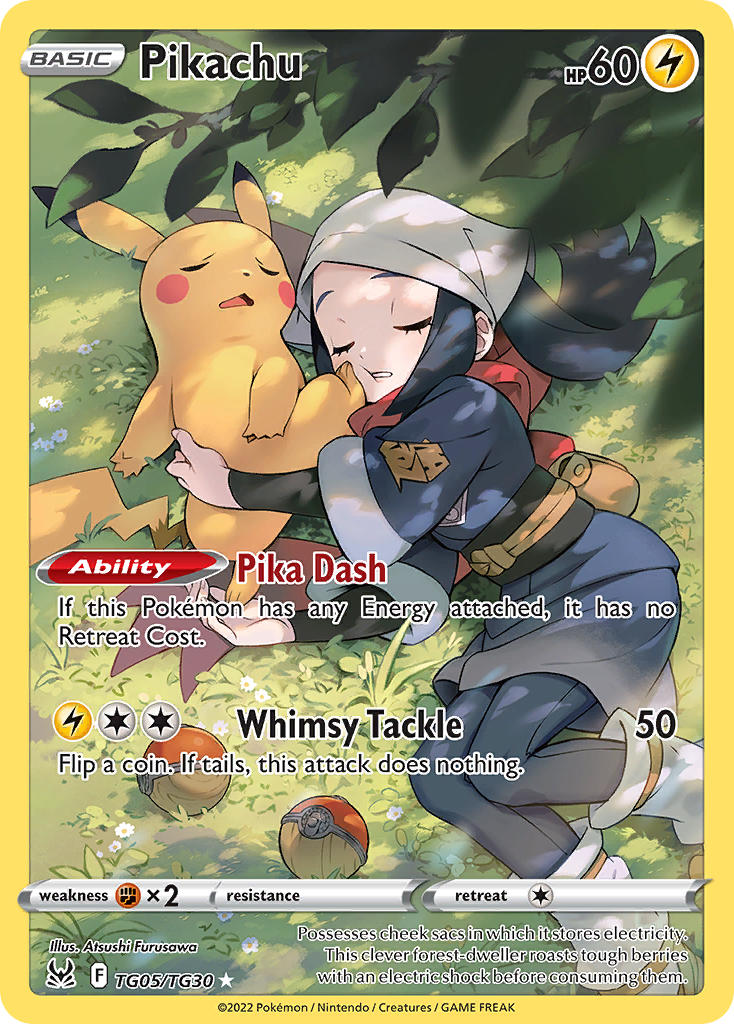 (TG05/TG30) Pokemon TCG Lost Origin Single: Pikachu Holo Rare