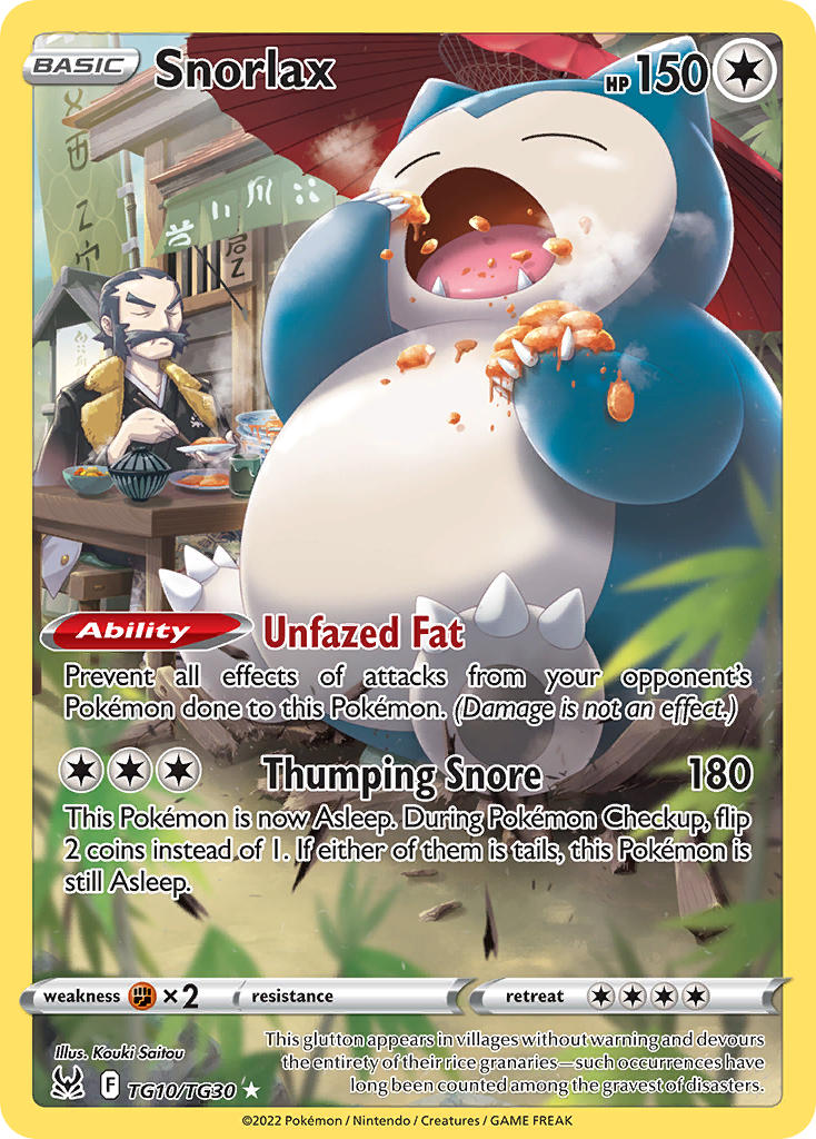 (TG10/TG30) Pokemon TCG Lost Origin Single: Snorlax Holo Rare