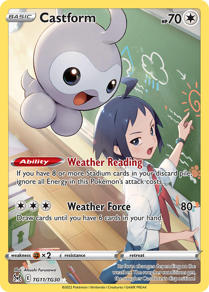 TG11/TG30) Pokemon TCG Lost Origin Single: Castform Holo Rare Puca Puca Games TG11/TG30) Pokemon TCG Lost Origin Single: Castform Holo Rare Puca Puca Games