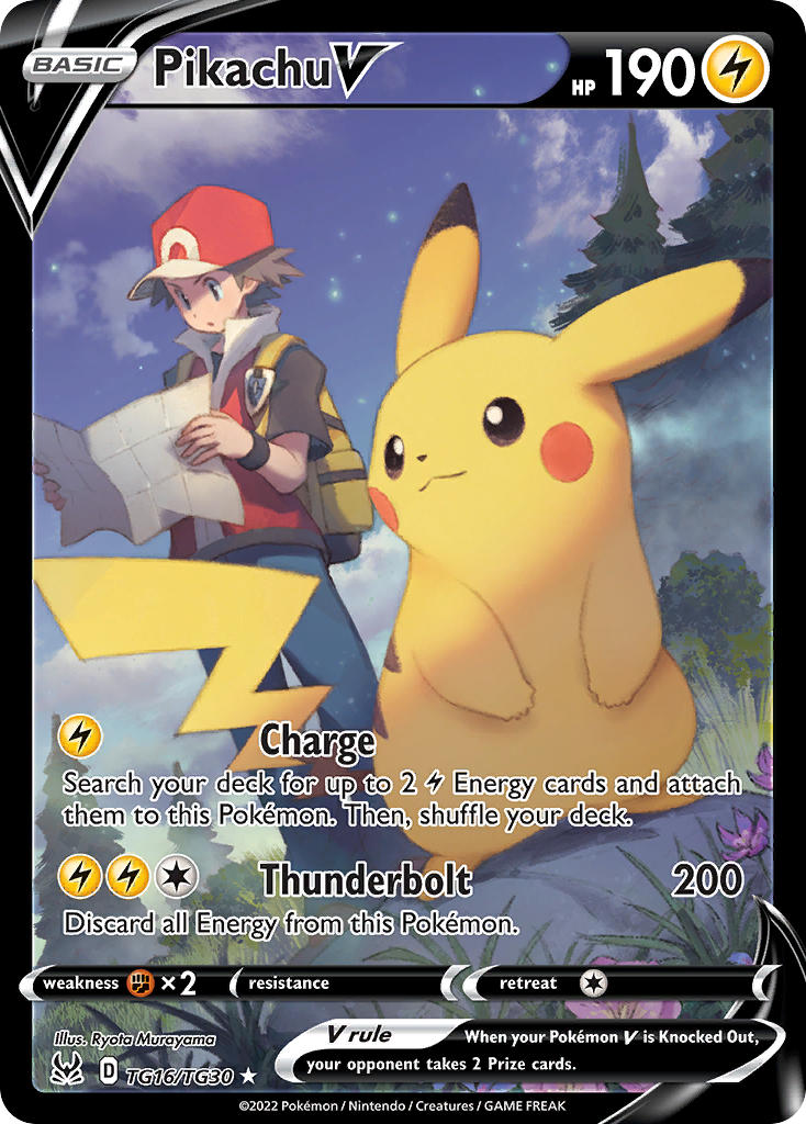 TG16/TG30) Pokemon TCG Lost Origin Single: Pikachu V Ultra Rare Puca Puca Games TG16/TG30) Pokemon TCG Lost Origin Single: Pikachu V Ultra Rare Puca Puca Games
