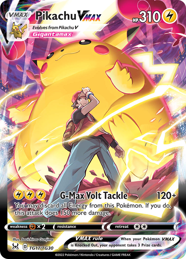 (TG17/TG30) Pokemon TCG Lost Origin Single: Pikachu VMAX Ultra Rare