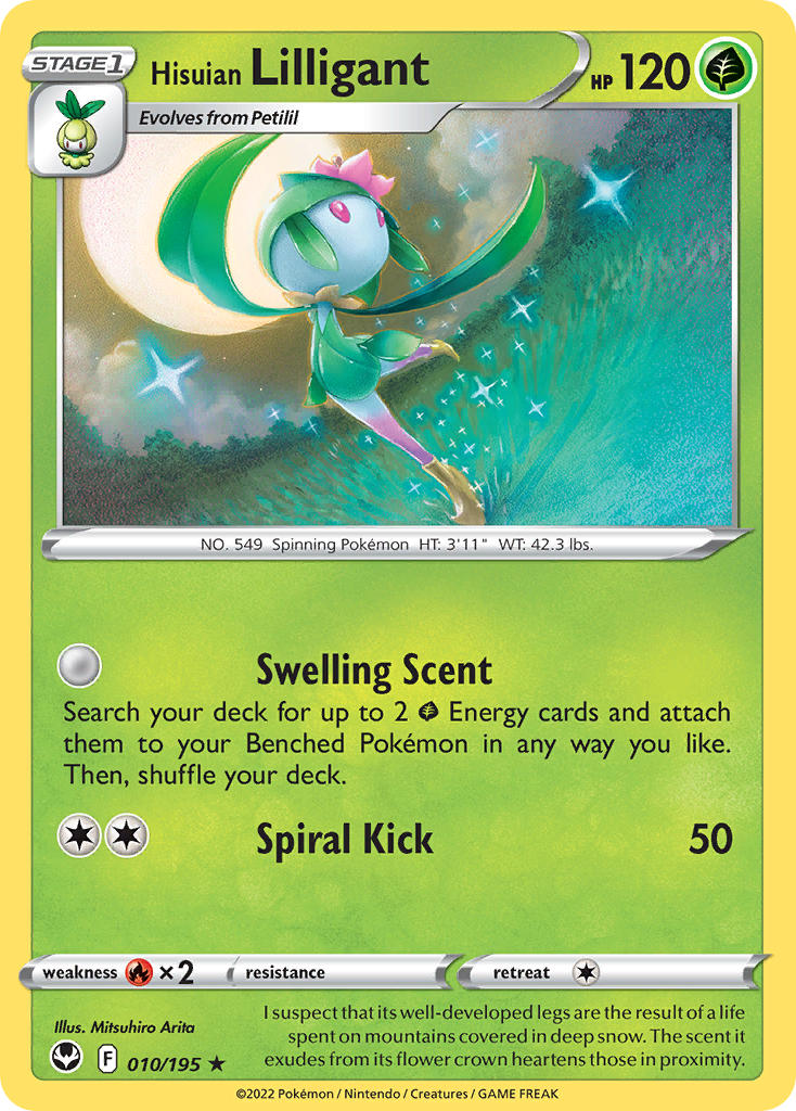 (010/195) Pokemon TCG Silver Tempest Single: Hisuian Lilligant Rare