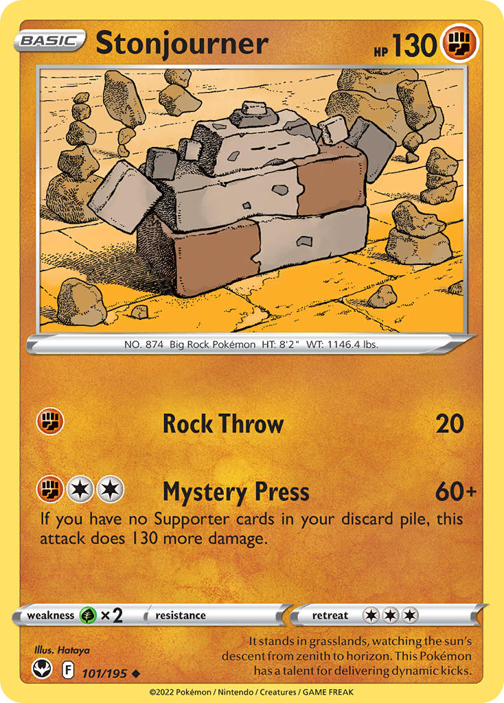 (101/195) Pokemon TCG Silver Tempest Single: Stonjourner Uncommon