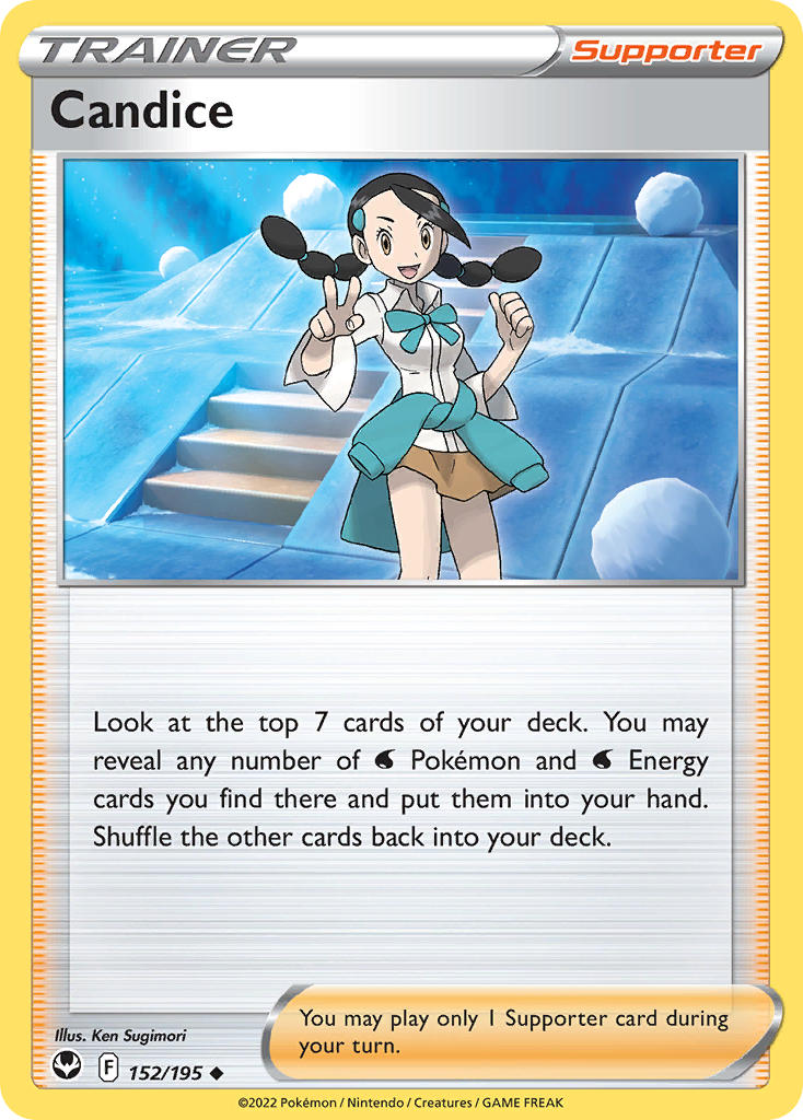 (152/195) Pokemon TCG Silver Tempest Single: Candice Reverse Holo Uncommon
