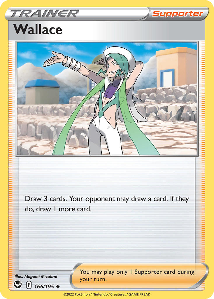 (166/195) Pokemon TCG Silver Tempest Single: Wallace Reverse Holo Uncommon