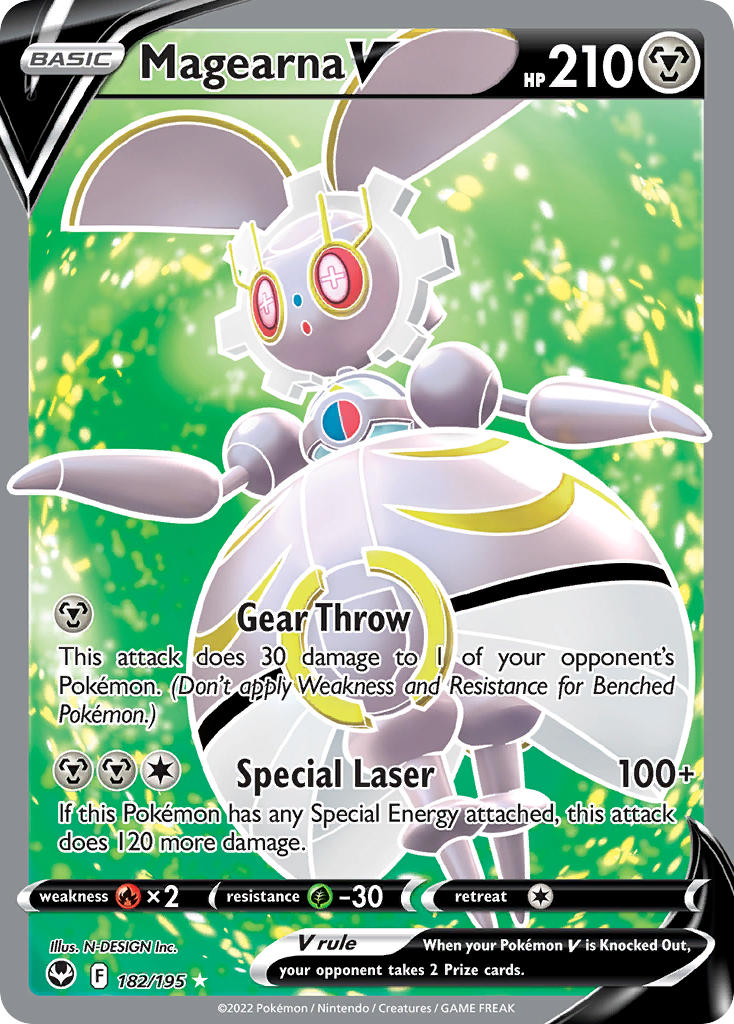 (182/195) Pokemon TCG Silver Tempest Single: Magearna V Ultra Rare