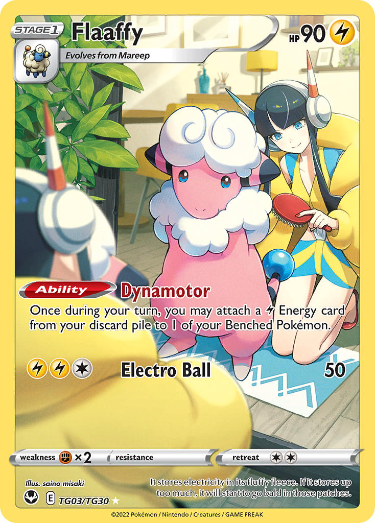 (TG03/TG30) Pokemon TCG Silver Tempest Single: Flaaffy Holo Rare