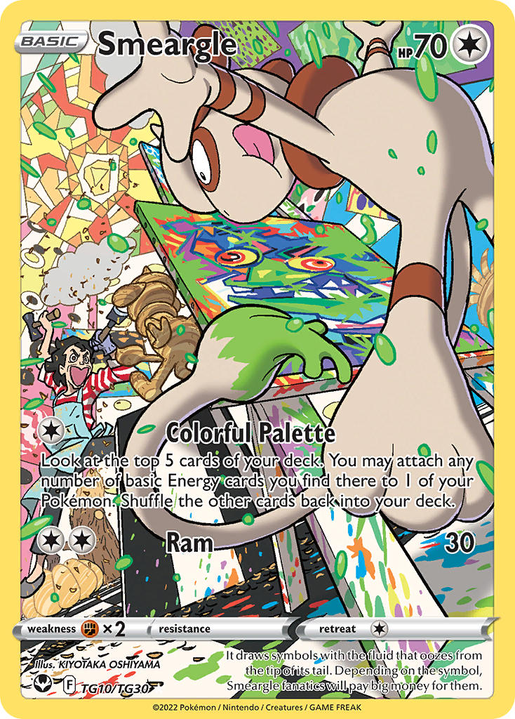 (TG10/TG30) Pokemon TCG Silver Tempest Single: Smeargle Holo Rare