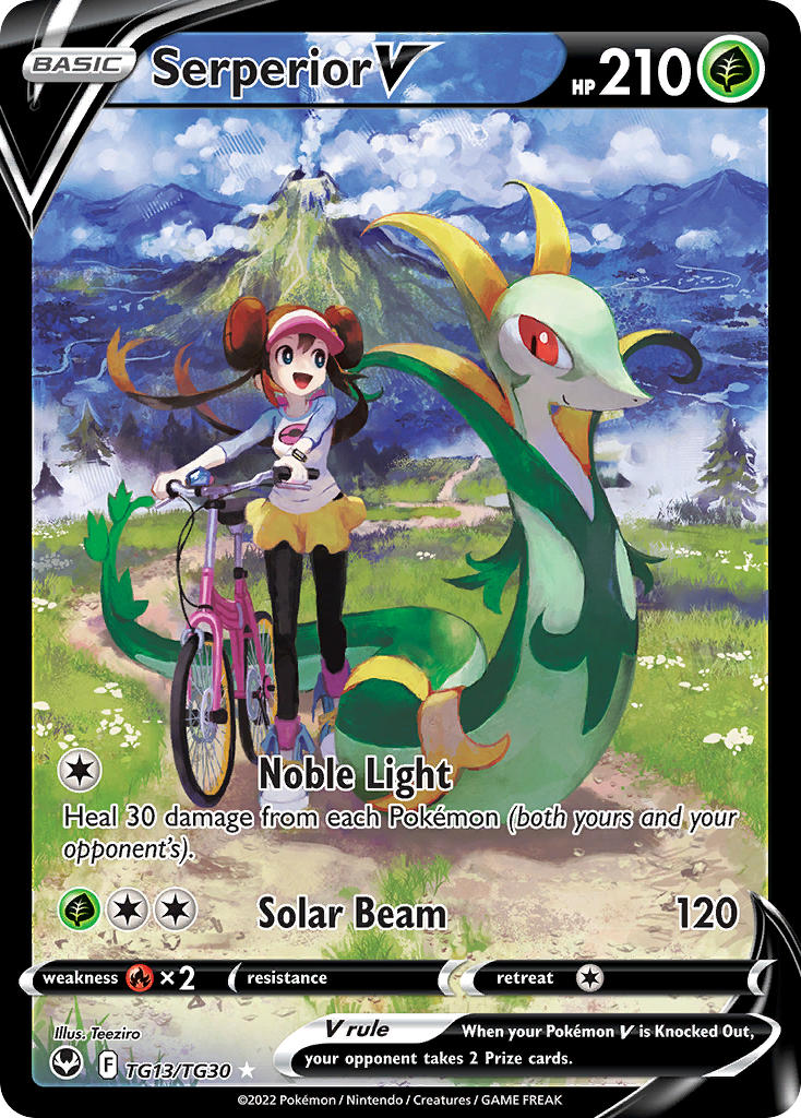 (TG13/TG30) Pokemon TCG Silver Tempest Single: Serperior V Ultra Rare